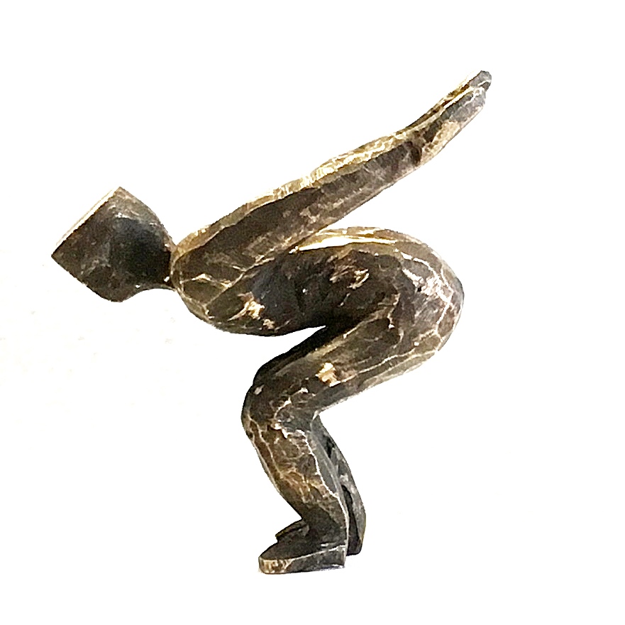 o.T., Serie KörperHaltungen II, 2017, Bronze, 4 x 2 x 7 cm